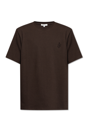Tシャツ・カットソー VERSACE JEANS SS25 (78GAHE05 CJ00E283) Cotton T-shirt with baroque print brand VERSACE JEANS